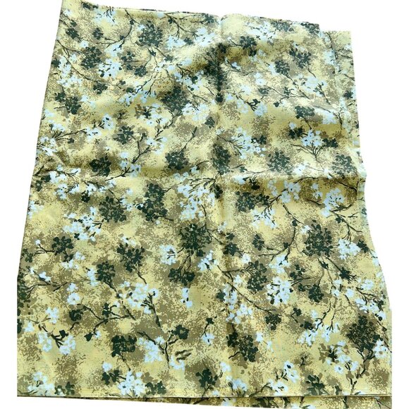 Vintage 1940-1950 Floral Striped Solid Fabric Lot of 13 Remnants - Picture 10 of 13